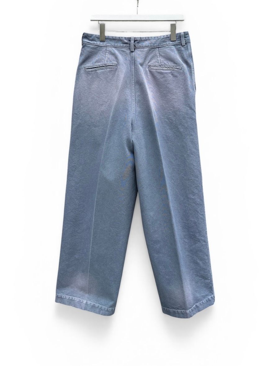 ブルー コットンワイドレッグパンツ/ 2026SS NEW