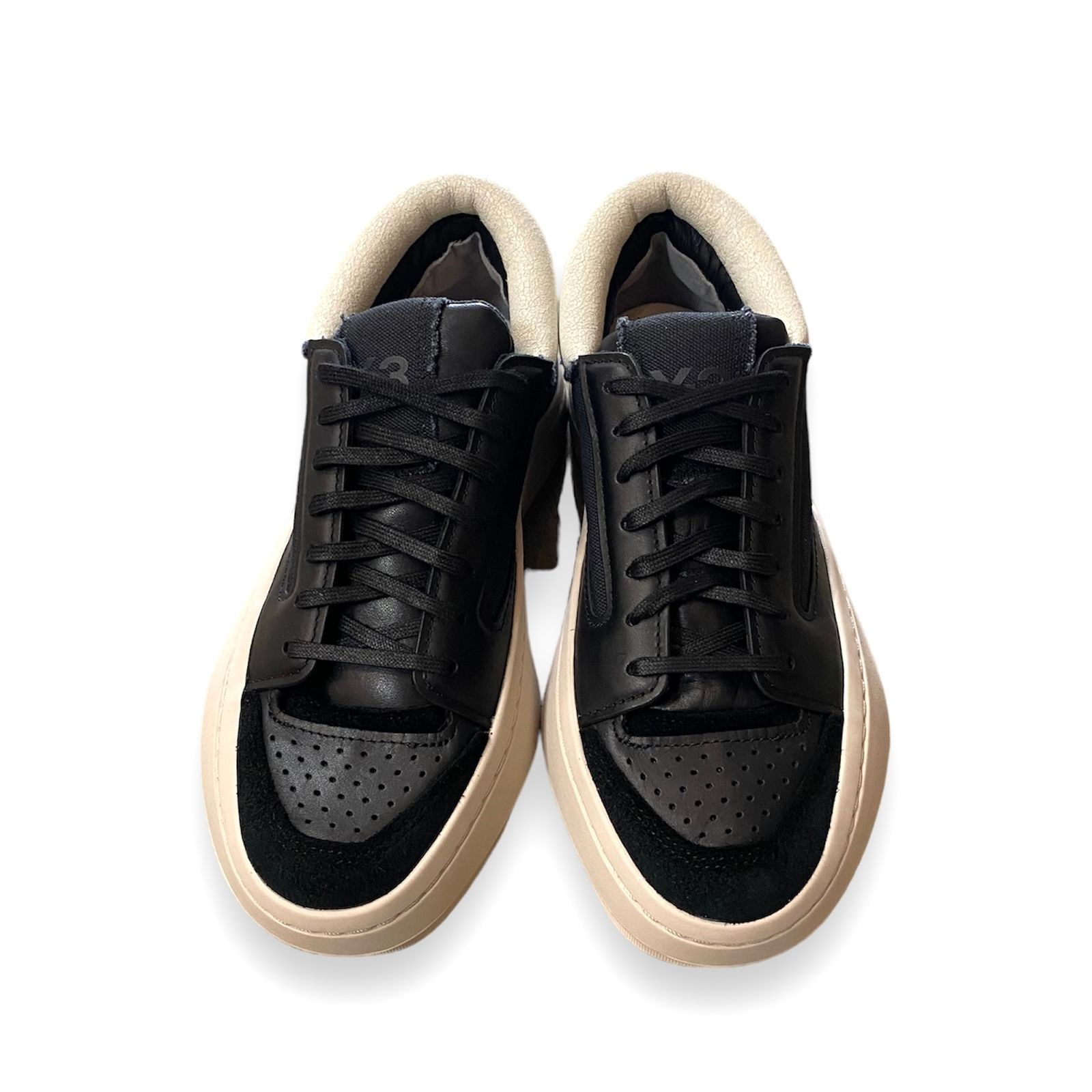 Y-3 centennial low / シューズ / コットンキャンバス レザー / ブラック × ホワイト