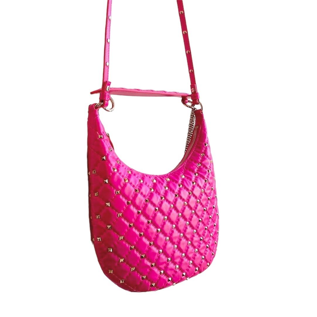 Rokc studs shoulder bag / バッグ / ショルダーバッグ / ハンドバッグ / 2way / レザー / ロックスタッズ / ピンク