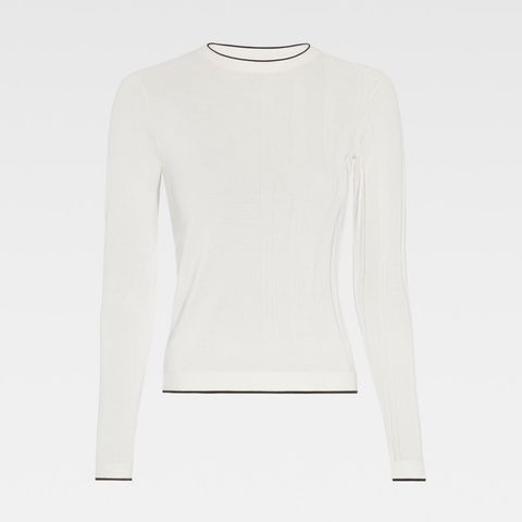 The Tricot sweater トリコット セーター / アシンメトリー / ホワイト / 24AW