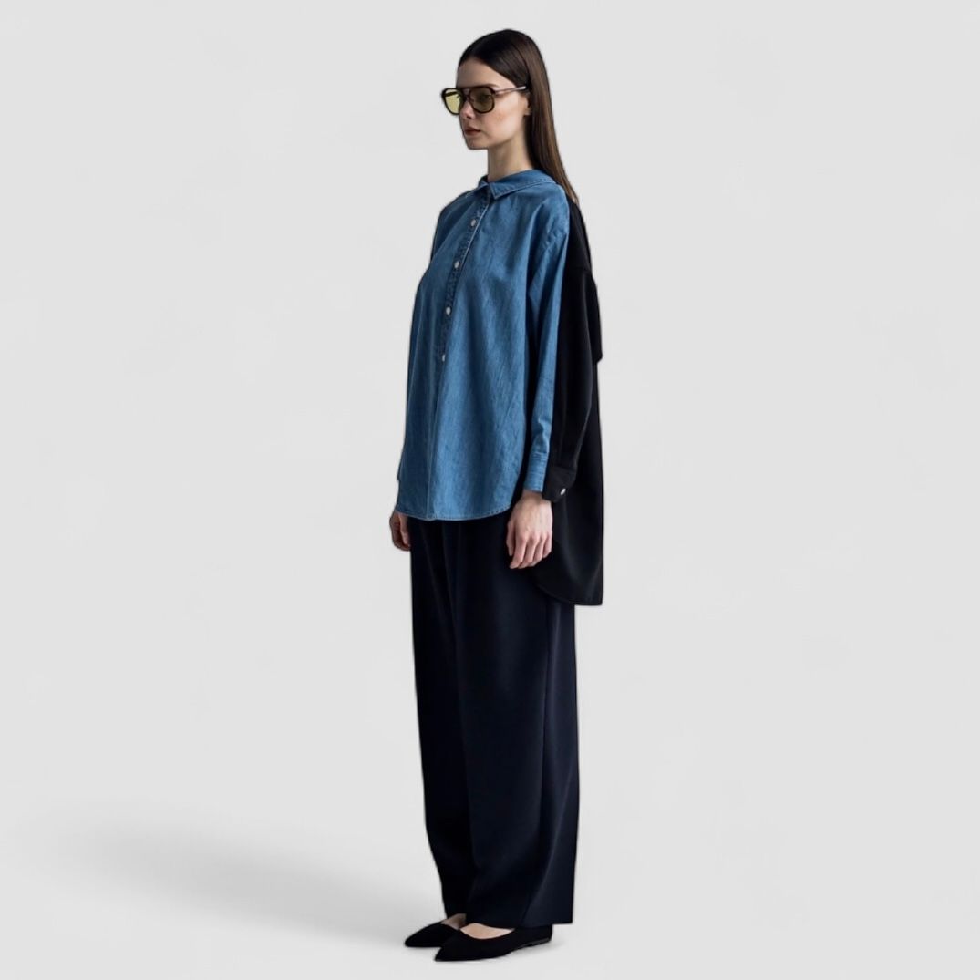 Dungaree Panel Shirt / デニムシャツ / ブルー / 2025aw new