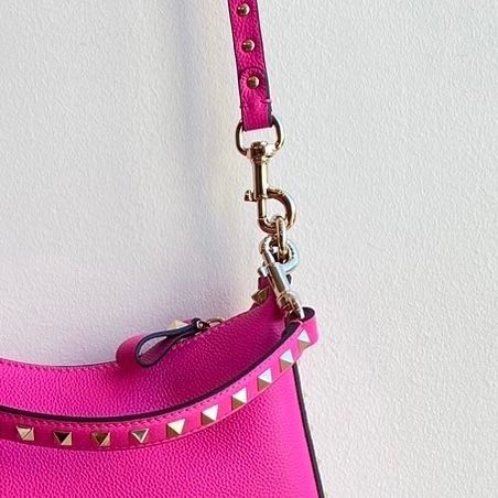 Rock studs grained calfskin hobo bag / バッグ / ショルダーバッグ / ハンドバッグ / 2way / レザー / カーフレザー / ロックスタッズ / ピンク