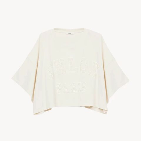 コットンジャージー製 クロップド ロゴTシャツ / ホワイト / 25SS new