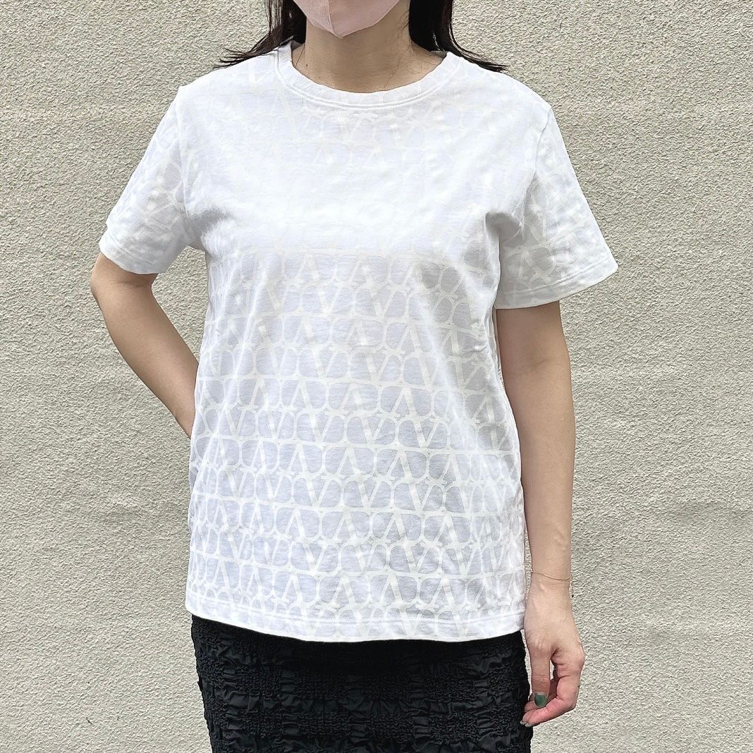 完売必至【ヴァレンティノ】ロゴTシャツ ホワイト クルーネック valentino-002_03a1.jpg