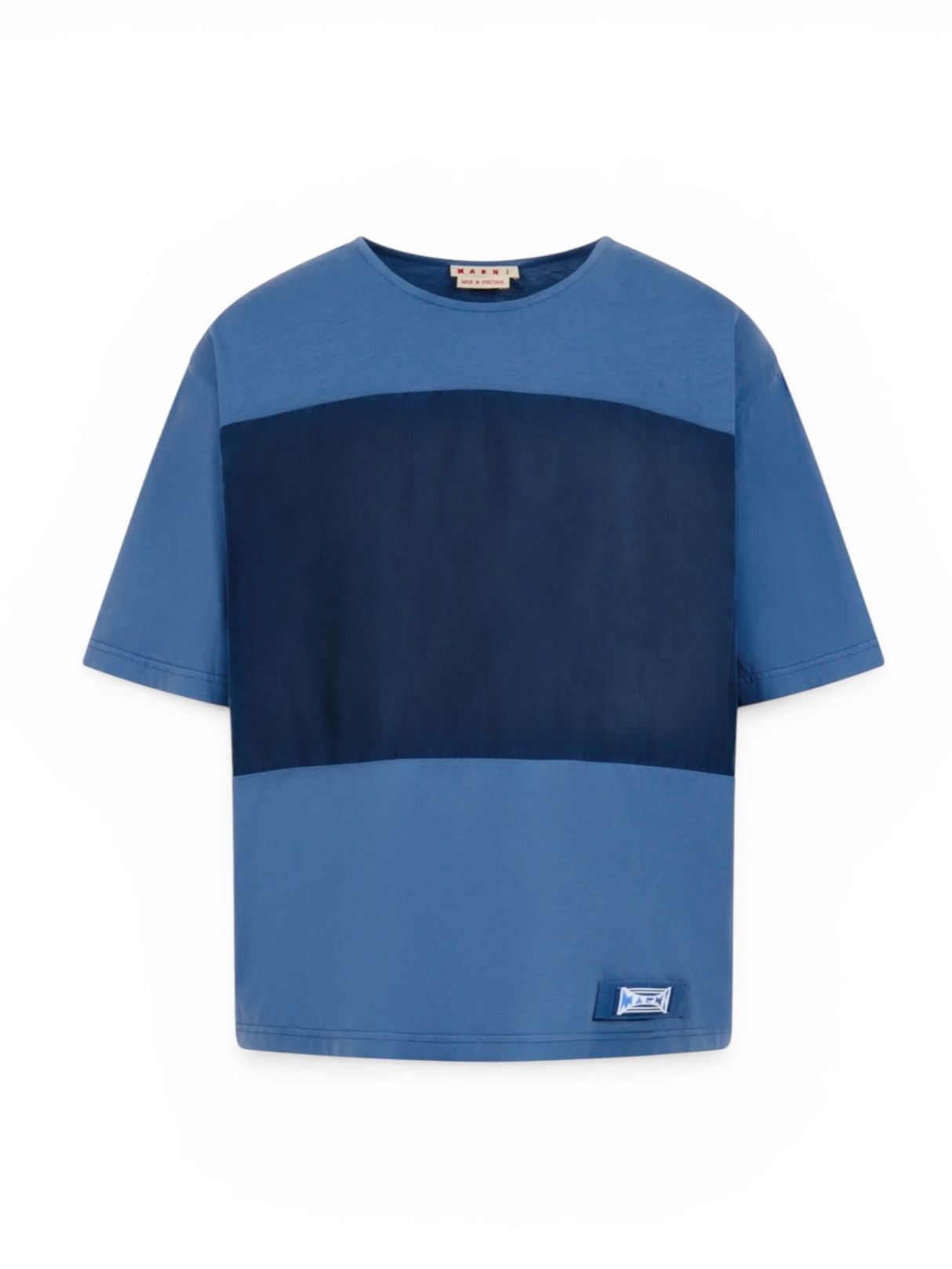 ブルー コットン製Tシャツ カラーブロック/ 2026SS NEW