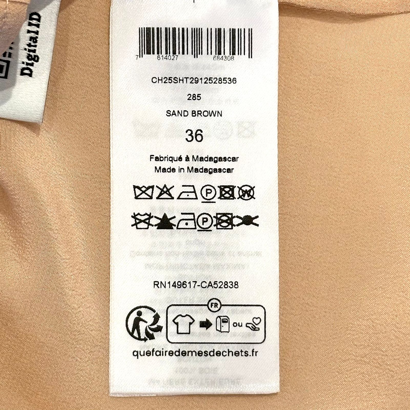 クレープデシン製 ラバリエブラウス / ベージュ / 25SS new