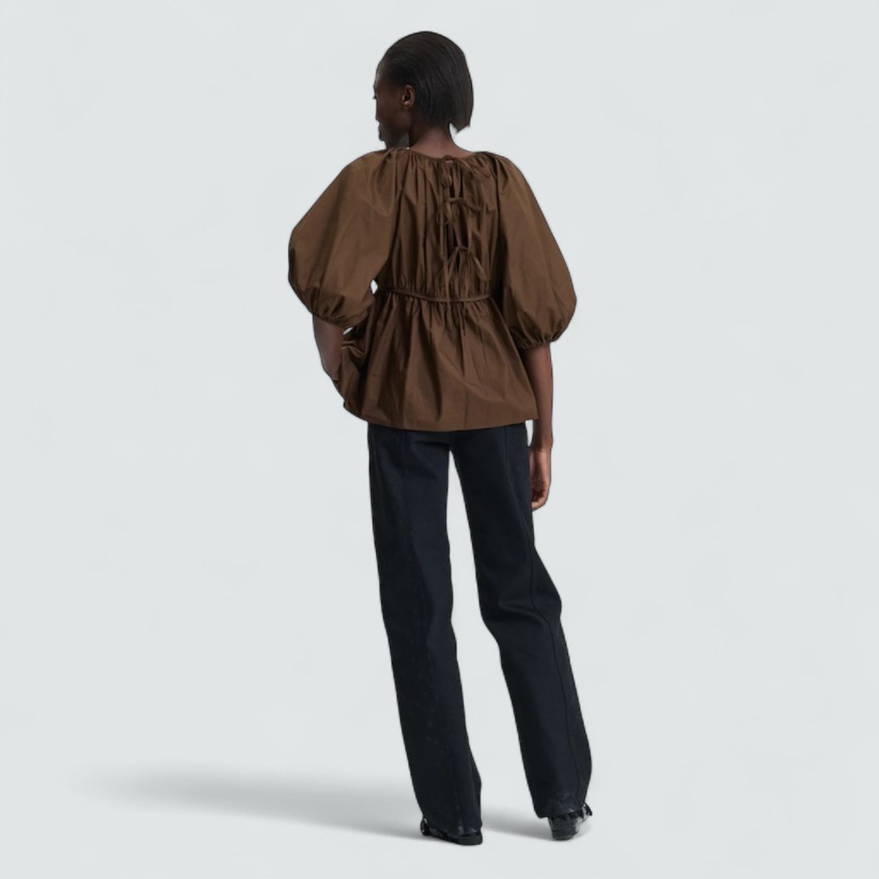 AMO TOP アモトップ / コットン / ブラウン / 2025 AW NEW