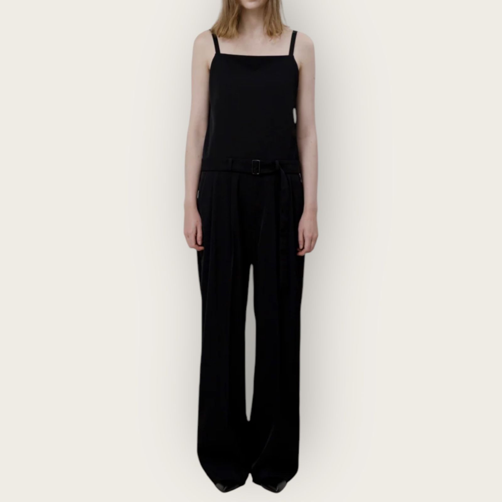 Triacetate jumpsuit / ジャンプスーツ・オールインワン / ブラック / 2025SS new