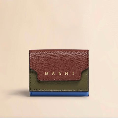サフィアーノ レザー製 三つ折り財布 / ブラウン・カーキ・ブルー / 25aw new