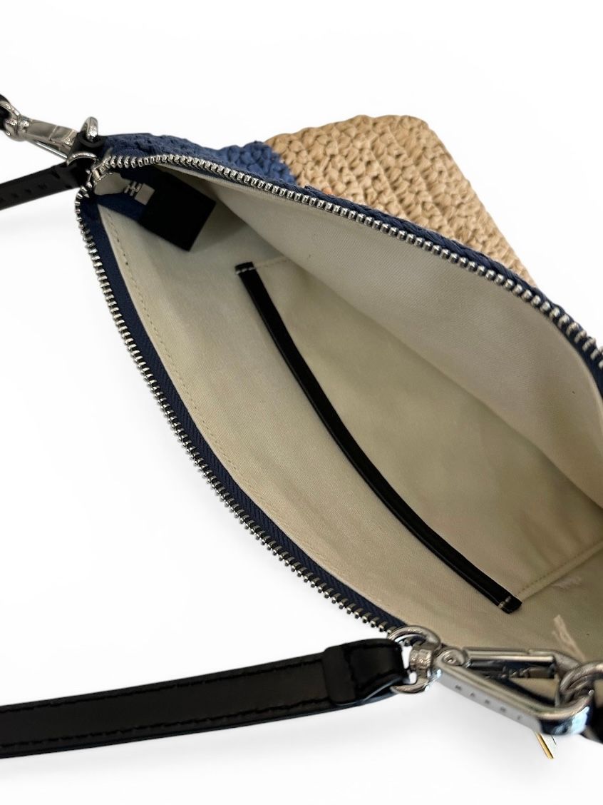 ツートンラフィア/ロゴ入り/ミニショルダーバッグ/ 2026SS NEW