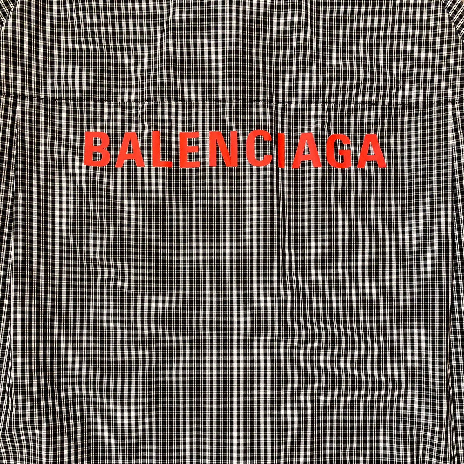BALENCIAGA シャツ オーバーサイズ / チェックシャツ / ブラック×ホワイト / メンズ