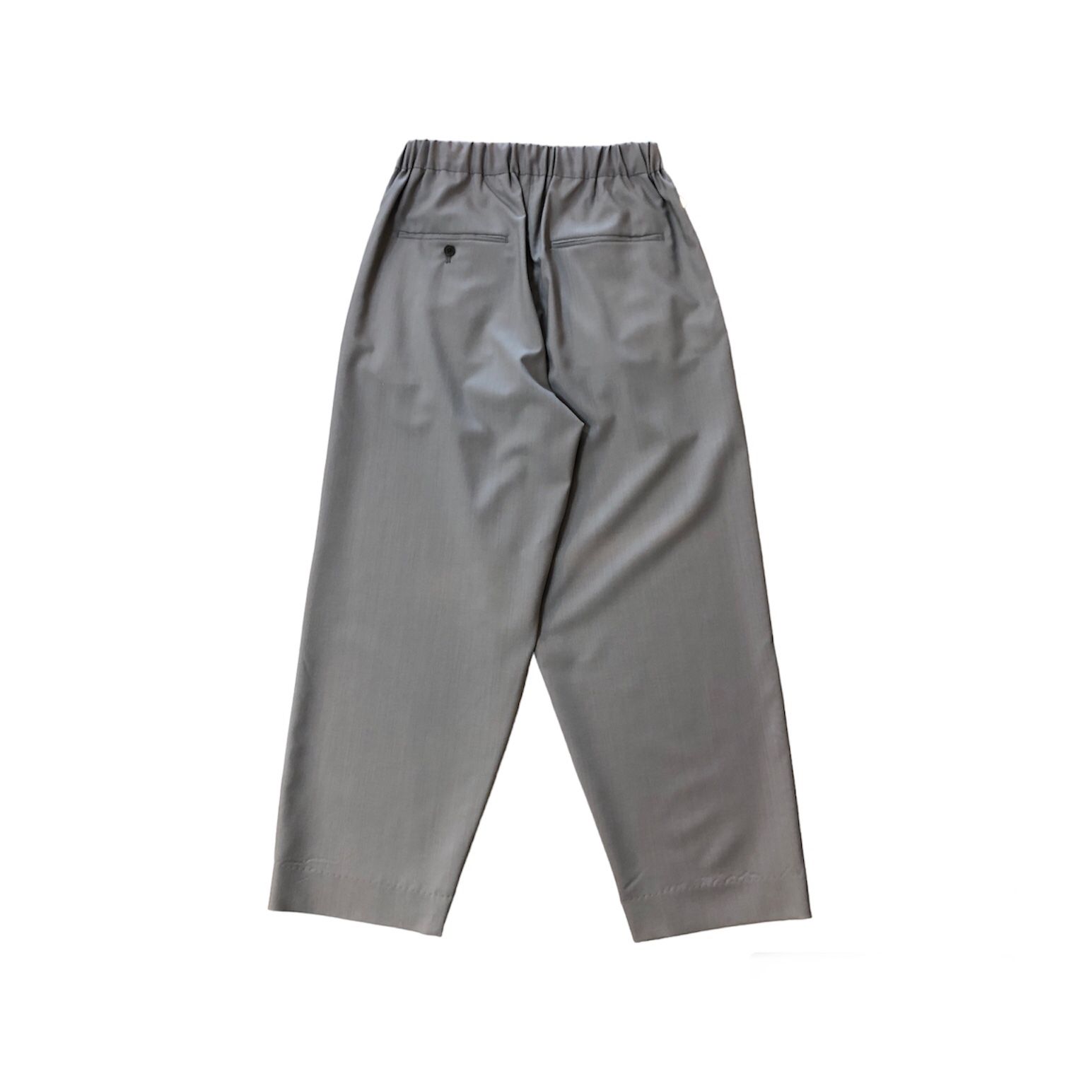 Wool tropical tuck wide easy pants/イージーパンツ/カーキベージュ/ユニセックス