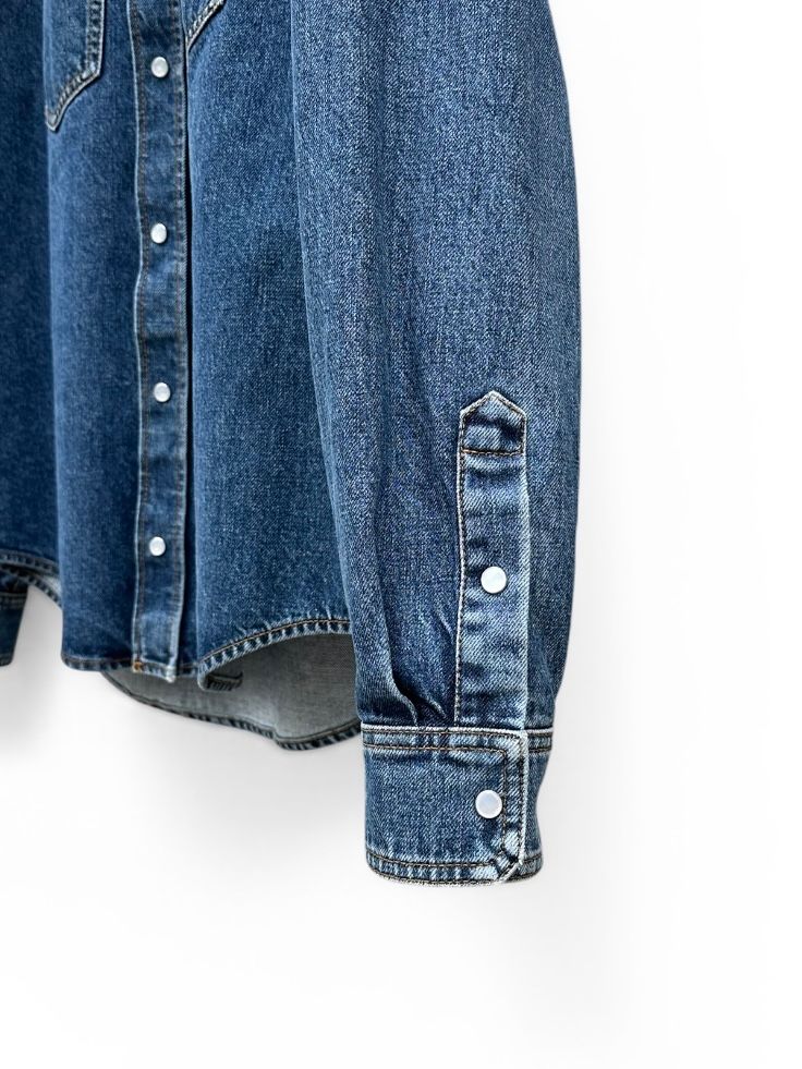 ブリーチデニム ウエスタンシャツ/ ツートンカラー/ 2026SS NEW