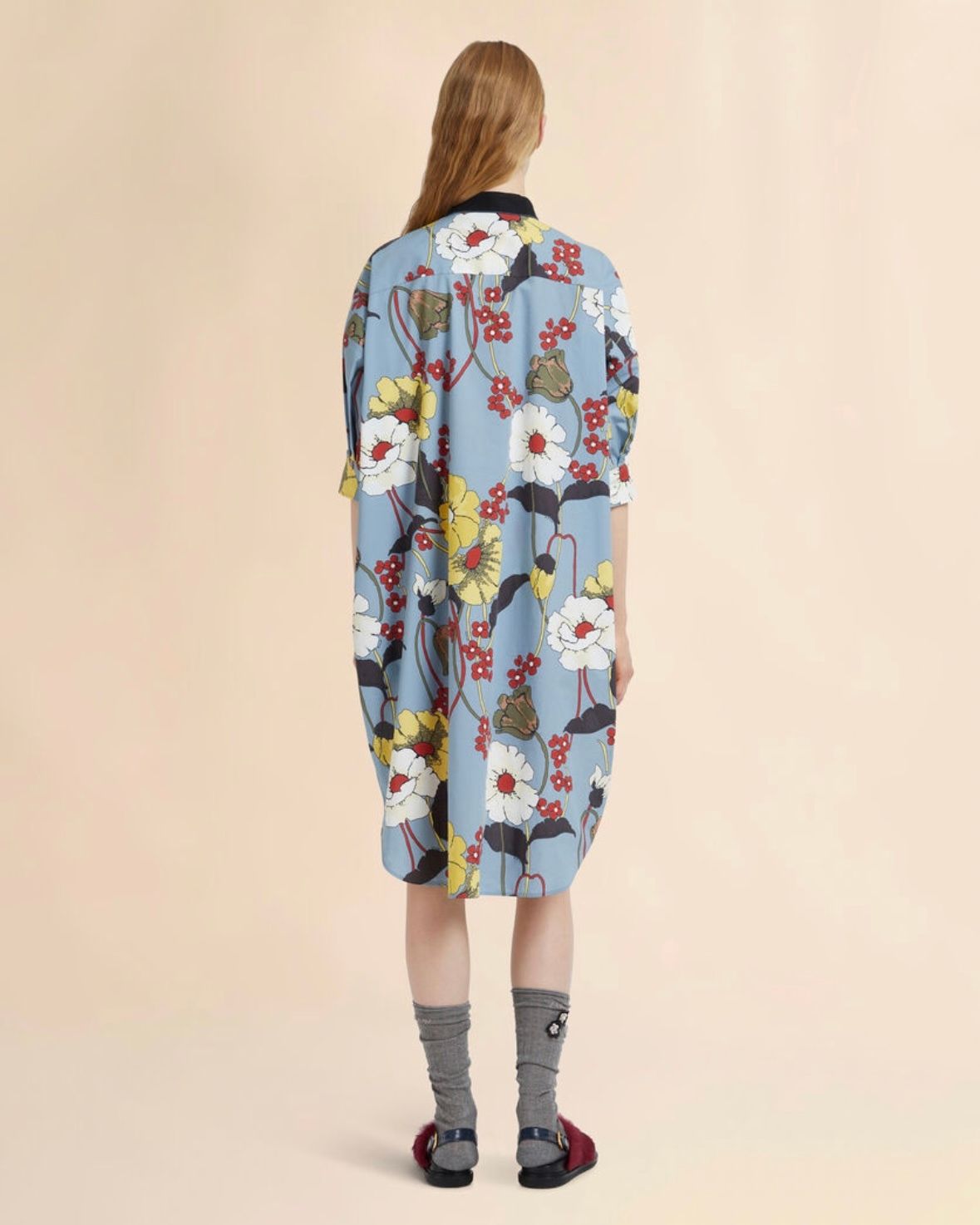 Melodia柄 オーバーサイズ ポプリンドレス / ウィメンズ / ワンピース・ドレス / スカイブルー / 2026ss NEW