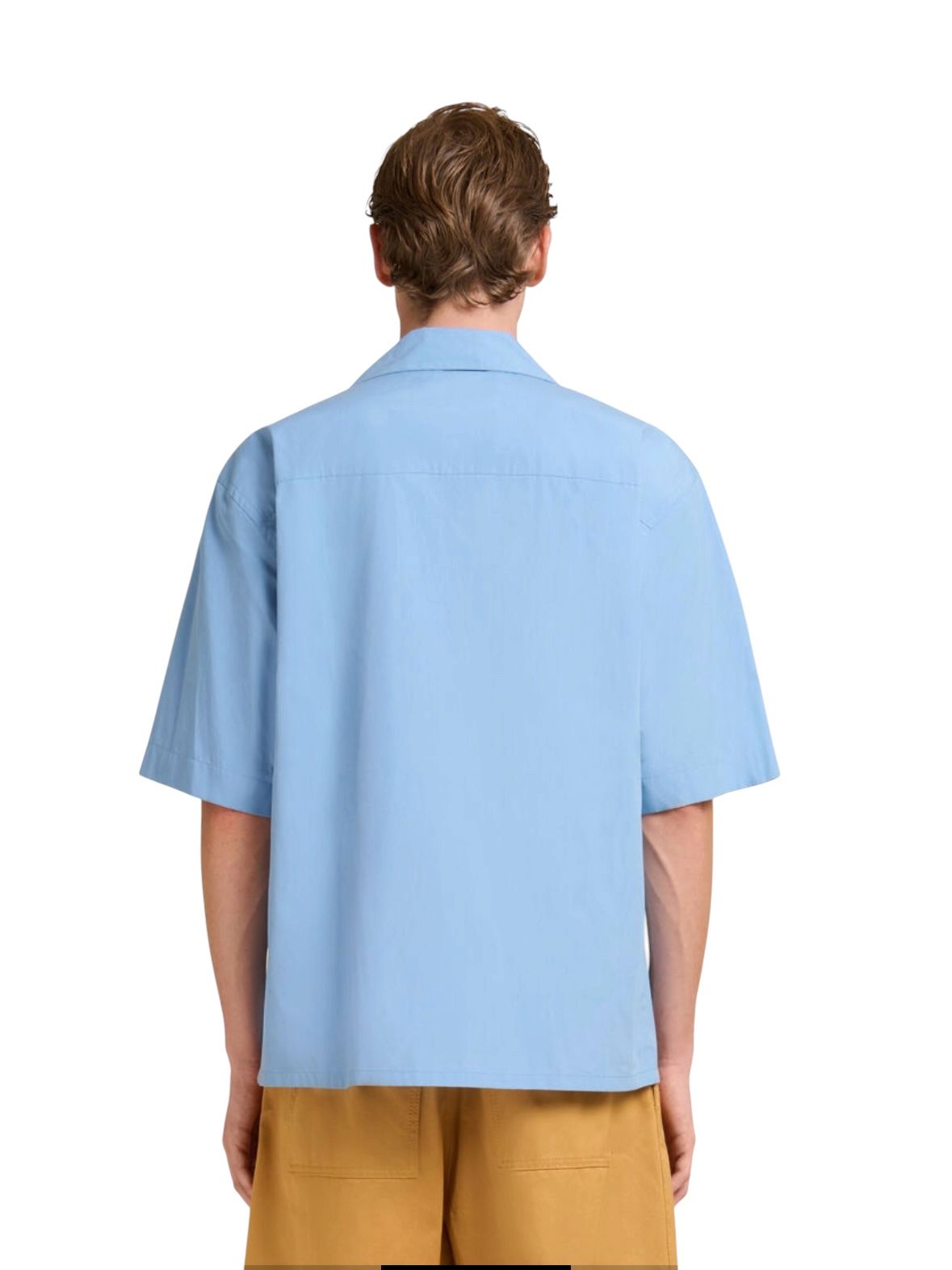 オーガニックポプリン製 オープンシャツ、コンシールロゴ入り/ 2026SS NEW