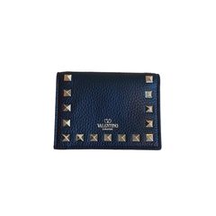 Rock studs grained calfskin small wallet / ミニ財布 / 二つ折り / ロックスタッズ / レザー / カーフレザー / ブラック