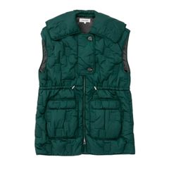 CHECK-QUILT VEST / 中綿ベスト / グリーン / 24AW