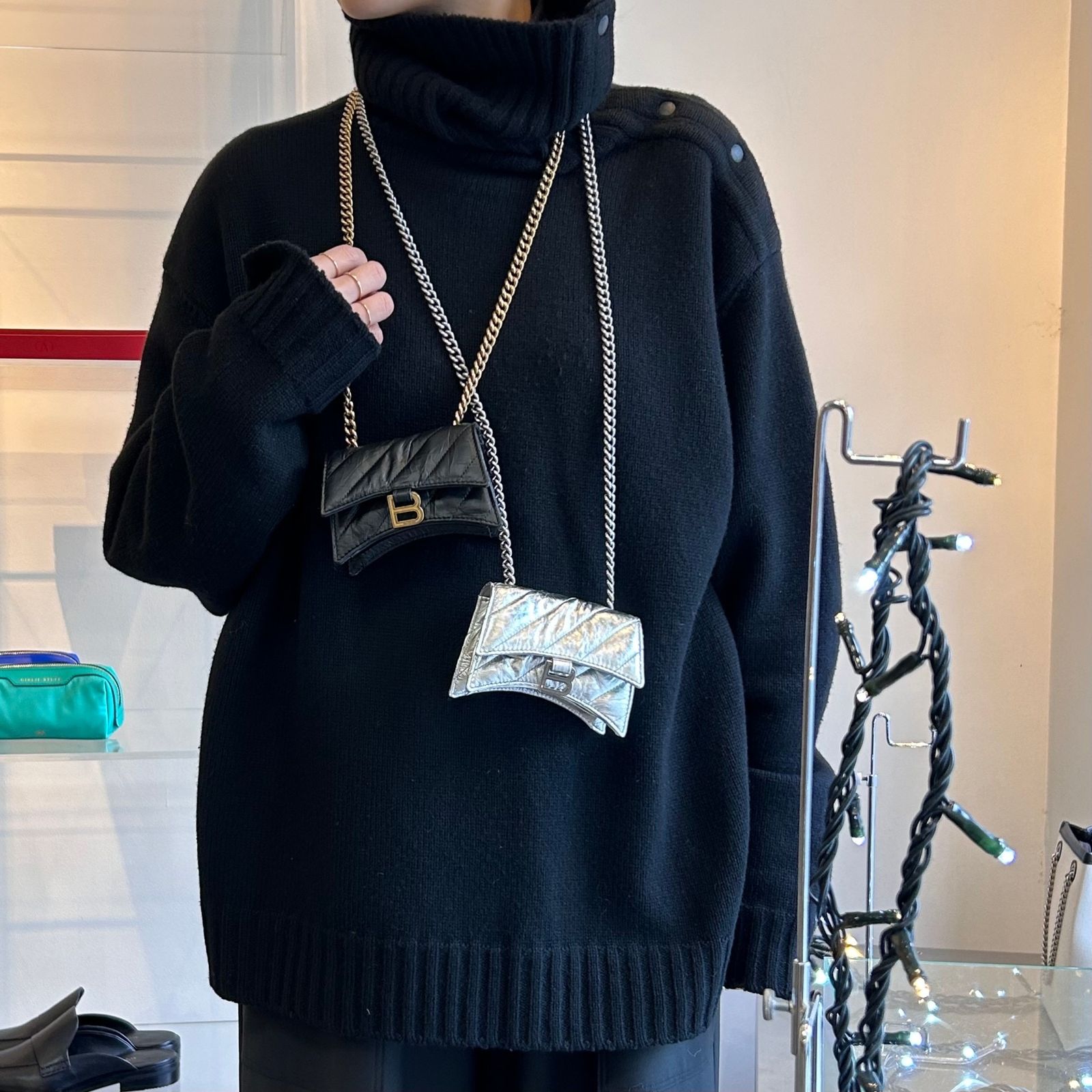 さん専用BALENCIAGA 黒 ミニワンピース 半袖 キルティング