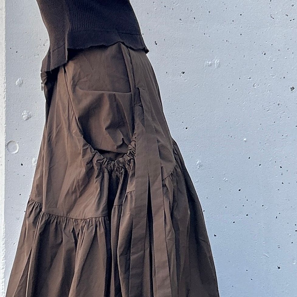 JUSTICE SKIRT ジャスティススカート / コットン / ブラウン / 2025 AW NEW