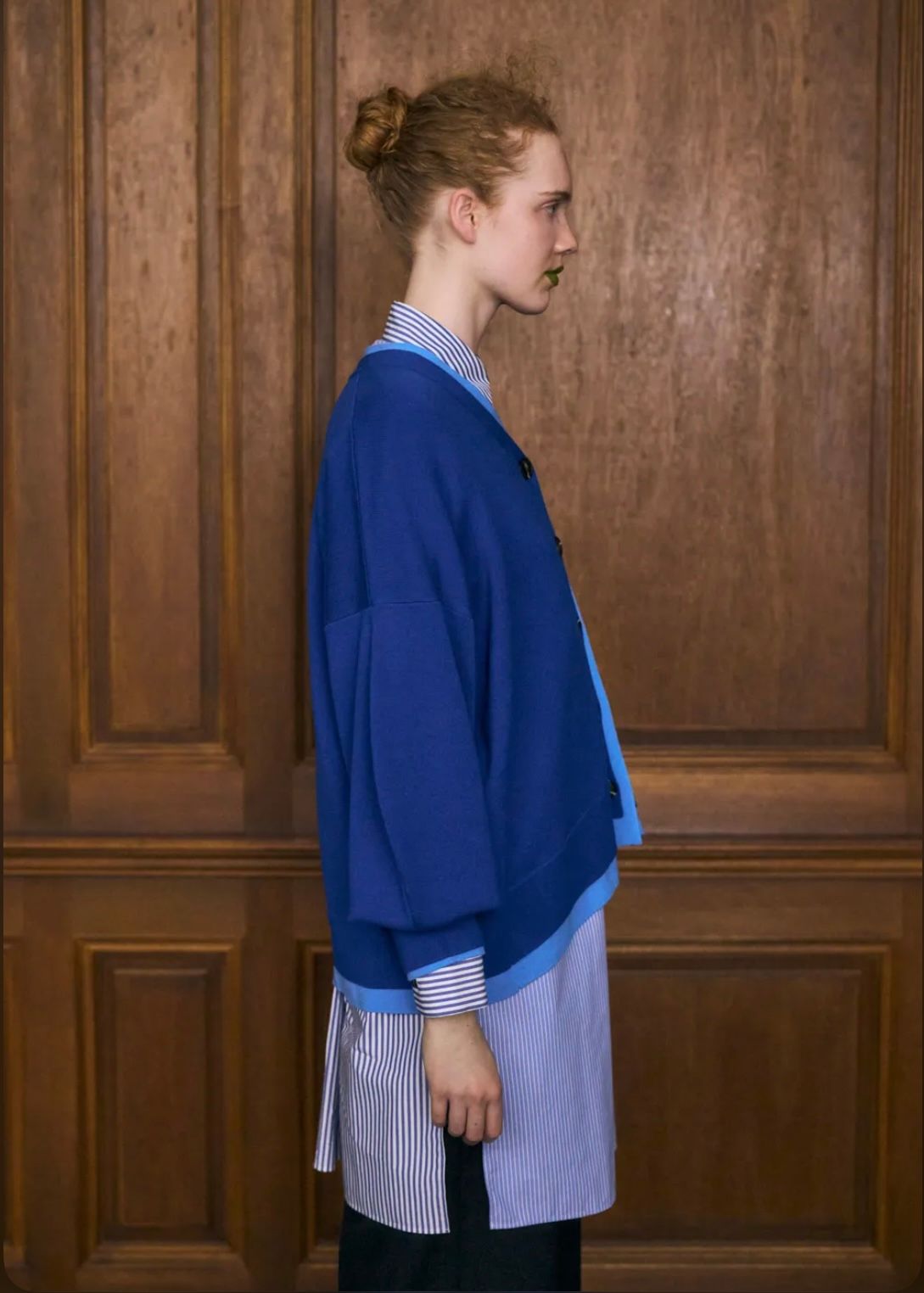 FAKE-LAYERED CARDIGAN / カーディガン / グリーン / 2025AW new