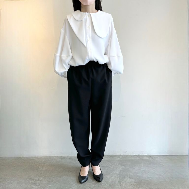 ENFOLD - ASYMMETRY-COLLAR BLOUSE / ブラウス / ホワイト / 2024SS 