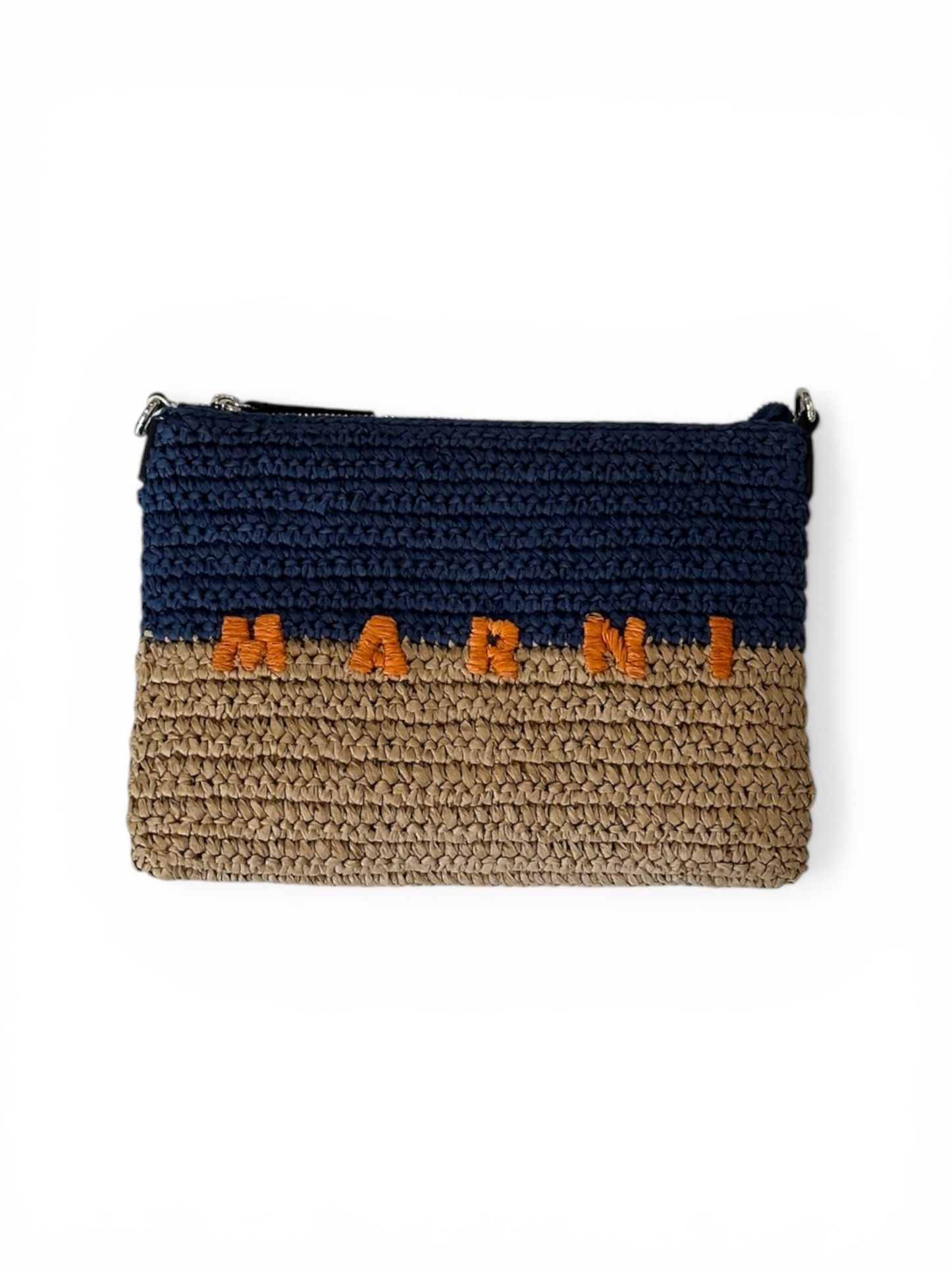 ツートンラフィア/ロゴ入り/ミニショルダーバッグ/ 2026SS NEW