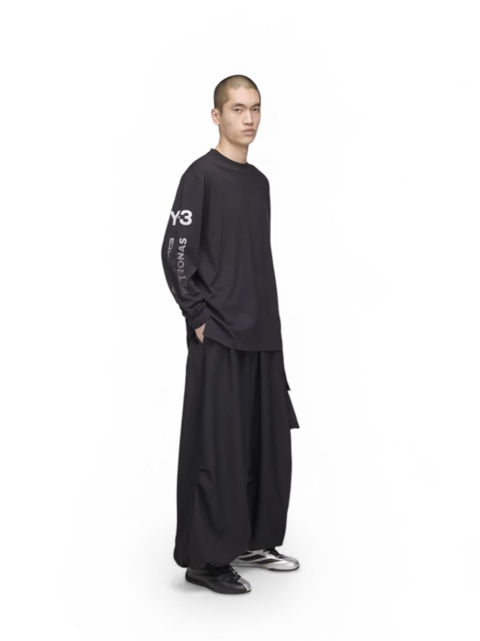 Y-3 MERCEDES-AMG PETRONAS FORMULA 1 TEAM CHAOS LOGO LONG SLEEVE TEE/ ロングスリーブ ティー/ BLACK/ 2026SS NEW