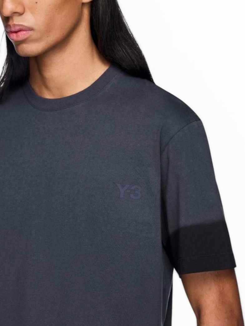 Y-3 DIPPED REGULAR SHORT SLEEVE TEE/ Y-3 ディップド レギュラー ショートスリーブ ティー/ GREY/BLACK/  2026SS NEW