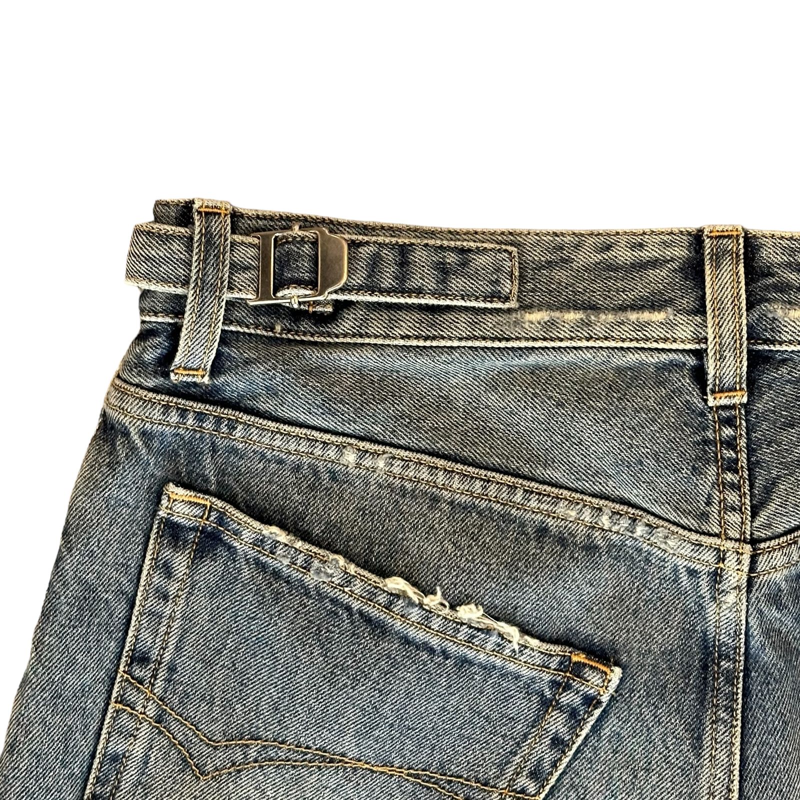 【24AW NEW】BALENCIAGA_women / デニムパンツトップス BALENCIAGA - ダメージ ジーンズ / デニム / ブルー