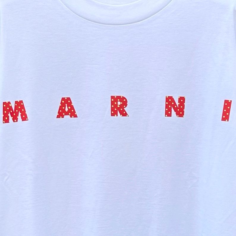 ホワイト ポルカドット Tシャツ / クルーネック / ユニセックス / ホワイト