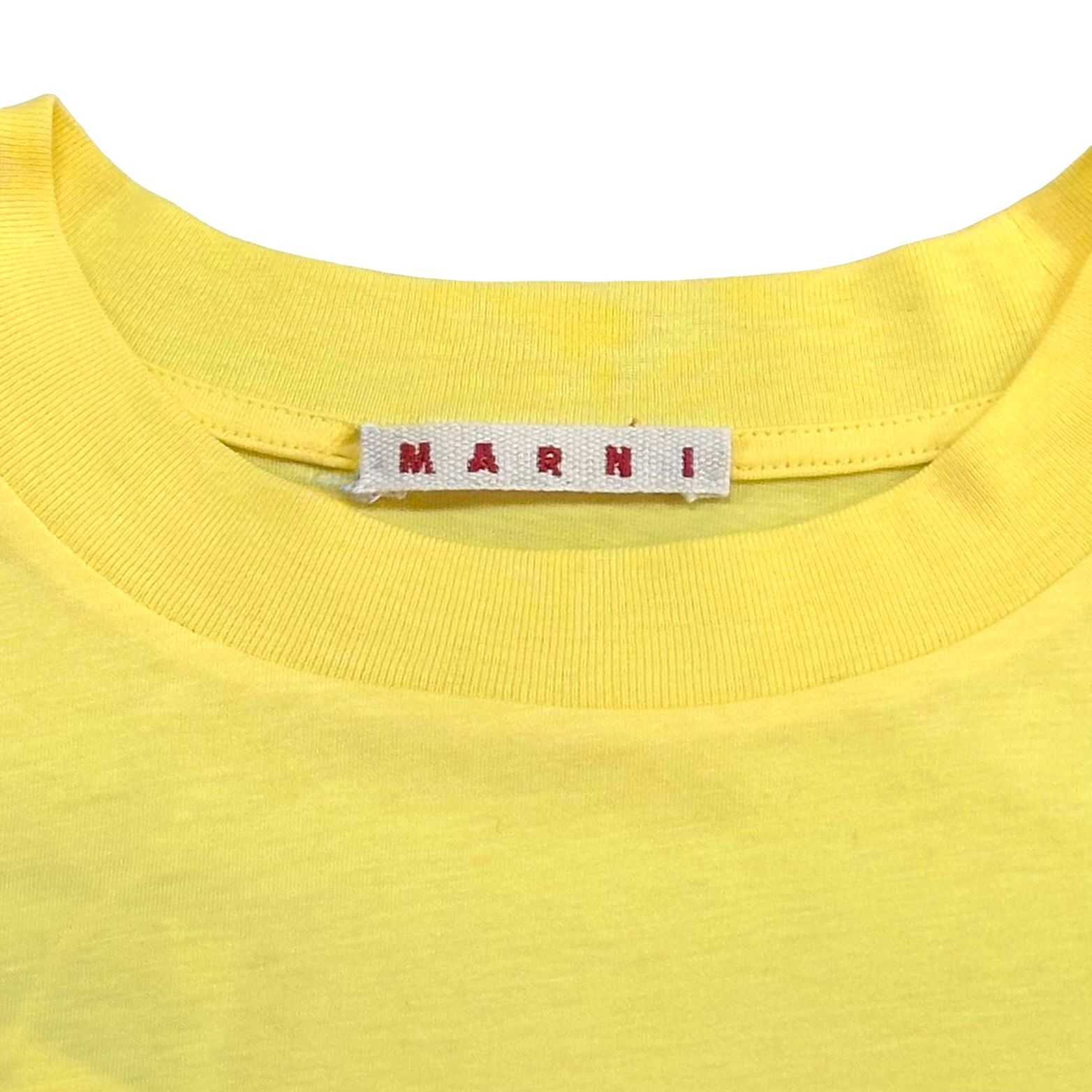 MARNI/ イエロー /クルーネックTシャツ(ボクシーフィット)/ユニセックス
