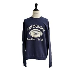 TEAM DSQUARED2 Relax Fit Crewneck Sweatshirt / スウェットシャツ / ブルー / 24AW NEW
