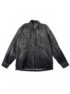 ジップアップ BALENCIAGAロゴ デニムジャケット ラージフィット / メンズ / ウェア / デニム / ブラック/グレー / 2026SS NEW