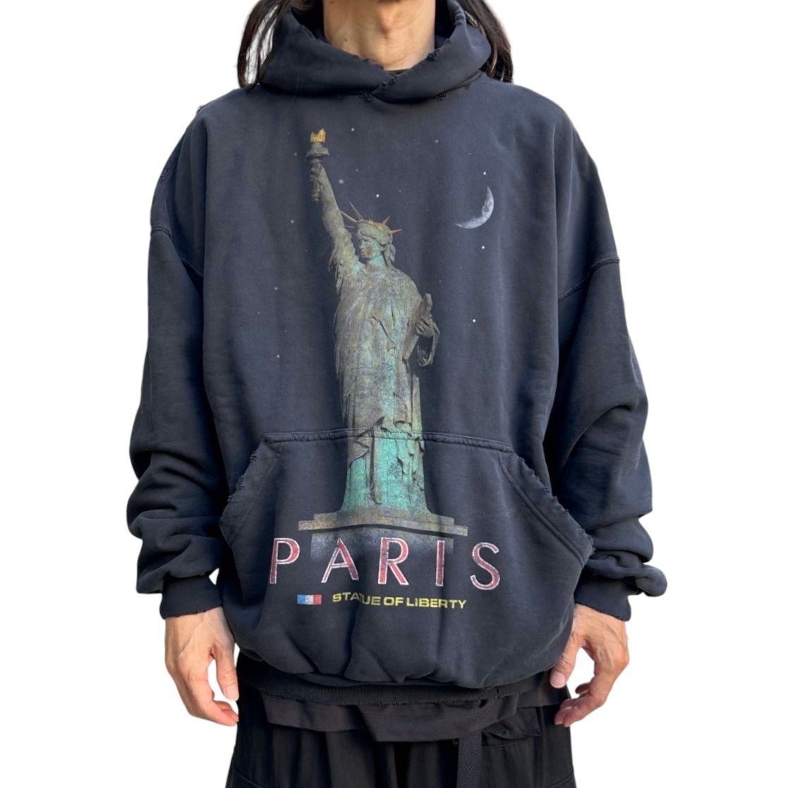 BALENCIAGA - BALENCIAG Paris Liberty Hoodie / パーカー、フーディー / ブラック / 2024aw  new | LATIN EVE