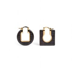 Rond Carre earrings イヤリング / ロンド・カレ / 木製 / ブラウン / 24aw
