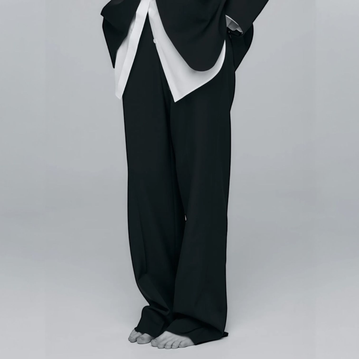 STRAIGHT TROUSERS / パンツ / ブラック / 2025SS new