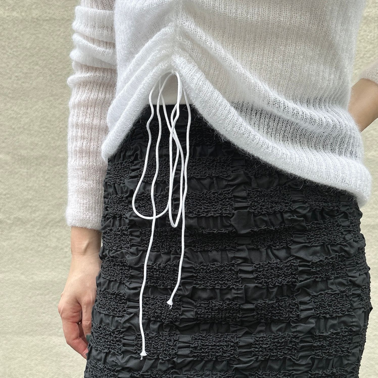 Rib knit tops / ニット / セーター / リブニット / ホワイト