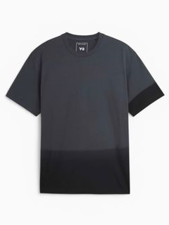 Y-3 DIPPED REGULAR SHORT SLEEVE TEE/ Y-3 ディップド レギュラー ショートスリーブ ティー/ GREY/BLACK/  2026SS NEW