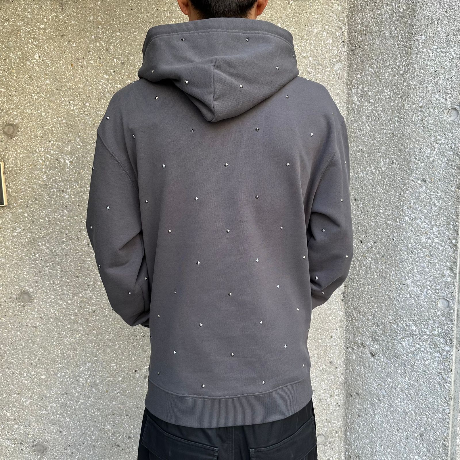 All over Studs sweat hoodie / パーカー / スウェット / ロックスタッズ / ウィメンズ / グレー