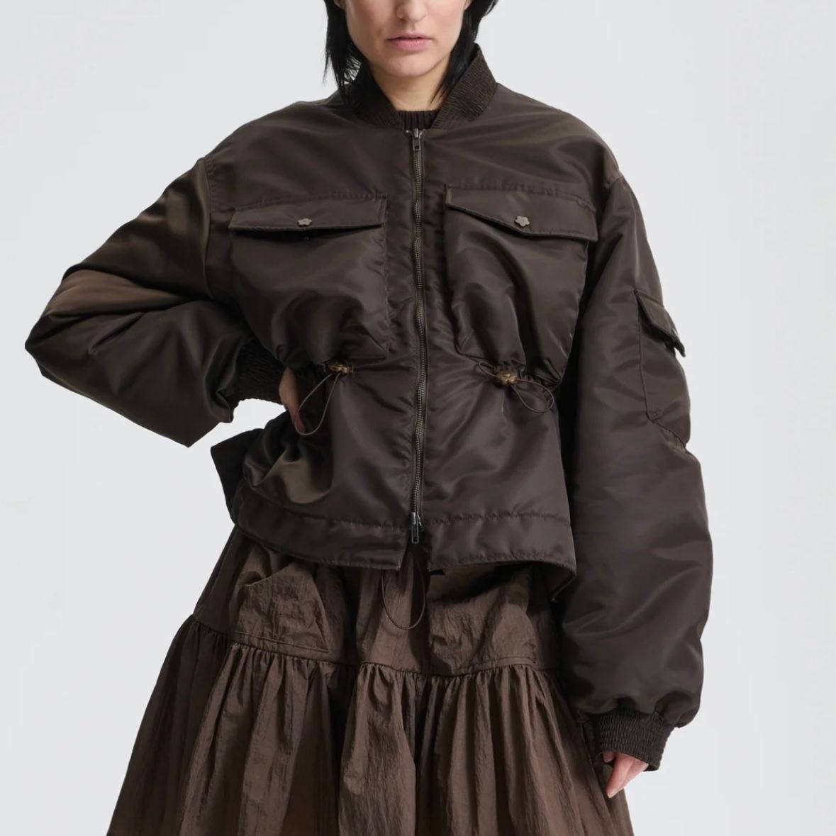BIRDIE JACKET バーディージャケット / ボンバージャケット テクニカル ナイロン / ブラウン / 2025 AW NEW