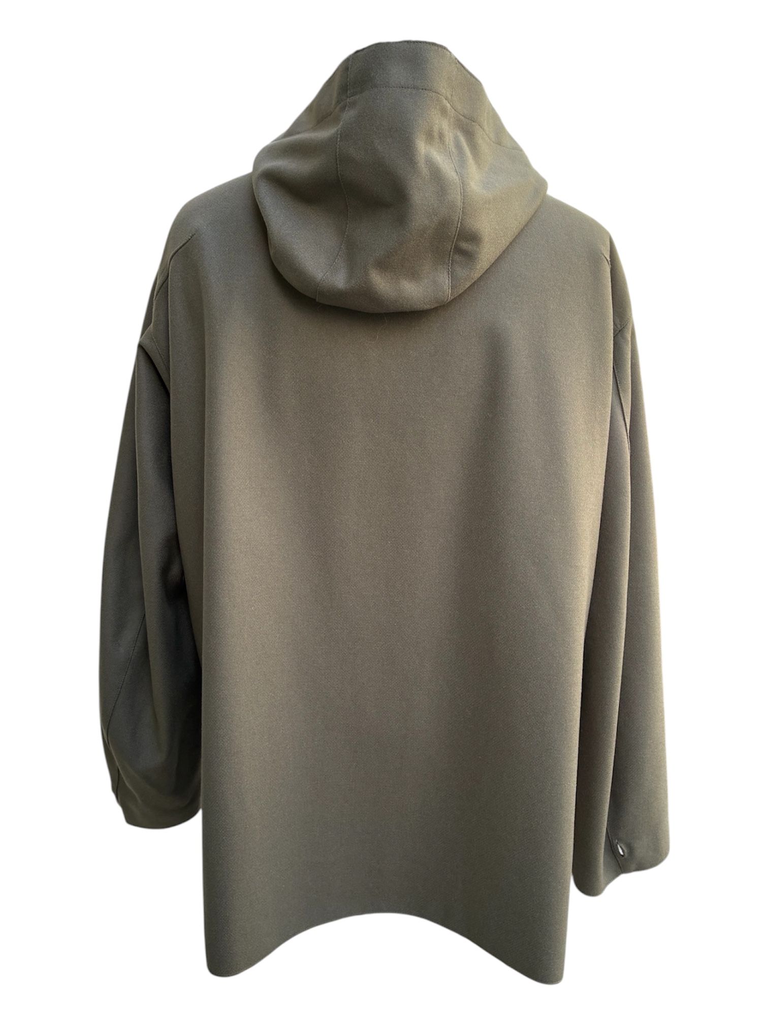 Garment dyed hoodie coat with melton liner / 2026AW /NEW