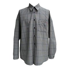 MARNI/ ディープブルー チェック/ テクノウール製シャツ/メンズ