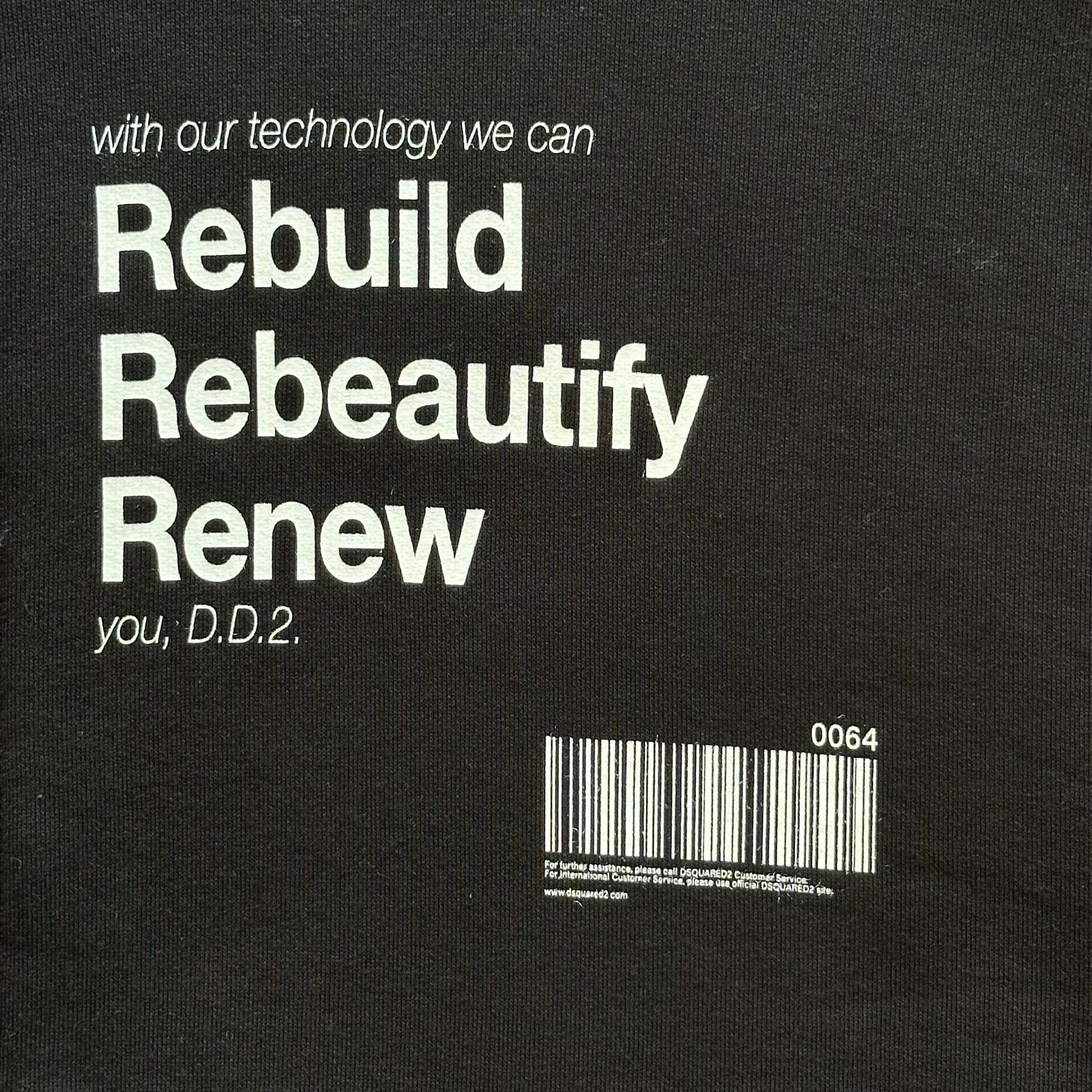 Rebuild  Rebeautify Renew Zipped Hoodie Sweatshirt / ジップアップパーカー / ブラック / 24AW NEW