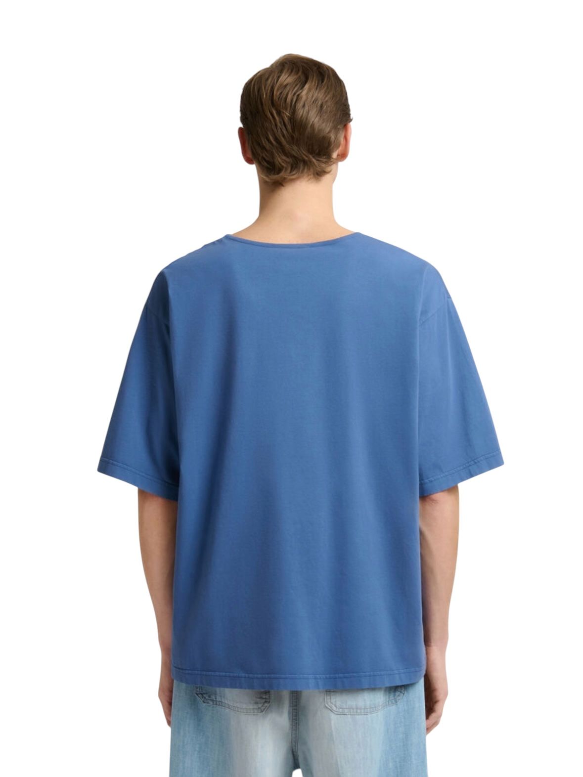 ブルー コットン製Tシャツ カラーブロック/ 2026SS NEW