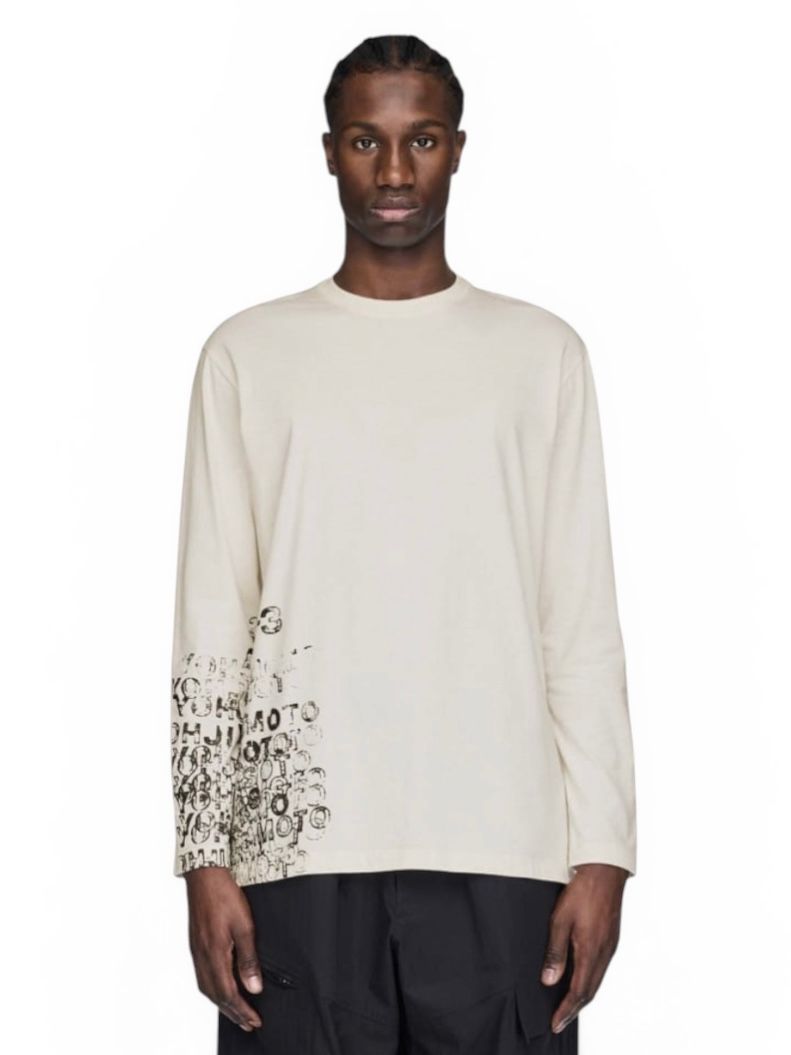 Y-3 PLACED GRAPHIC SHY-3 GFX LONG SLEEVE TEE/ Y-3 グラフィック ロングスリーブ ティー/ WHITE/ 2026SS NEW