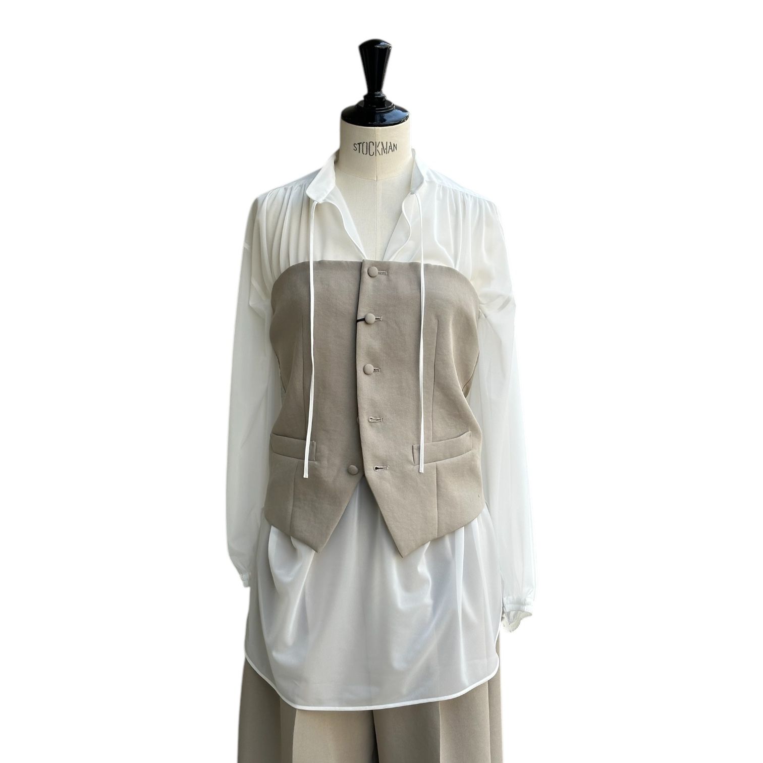 Viscose bustier / ビスチェ / ベージュ / 2025SS new