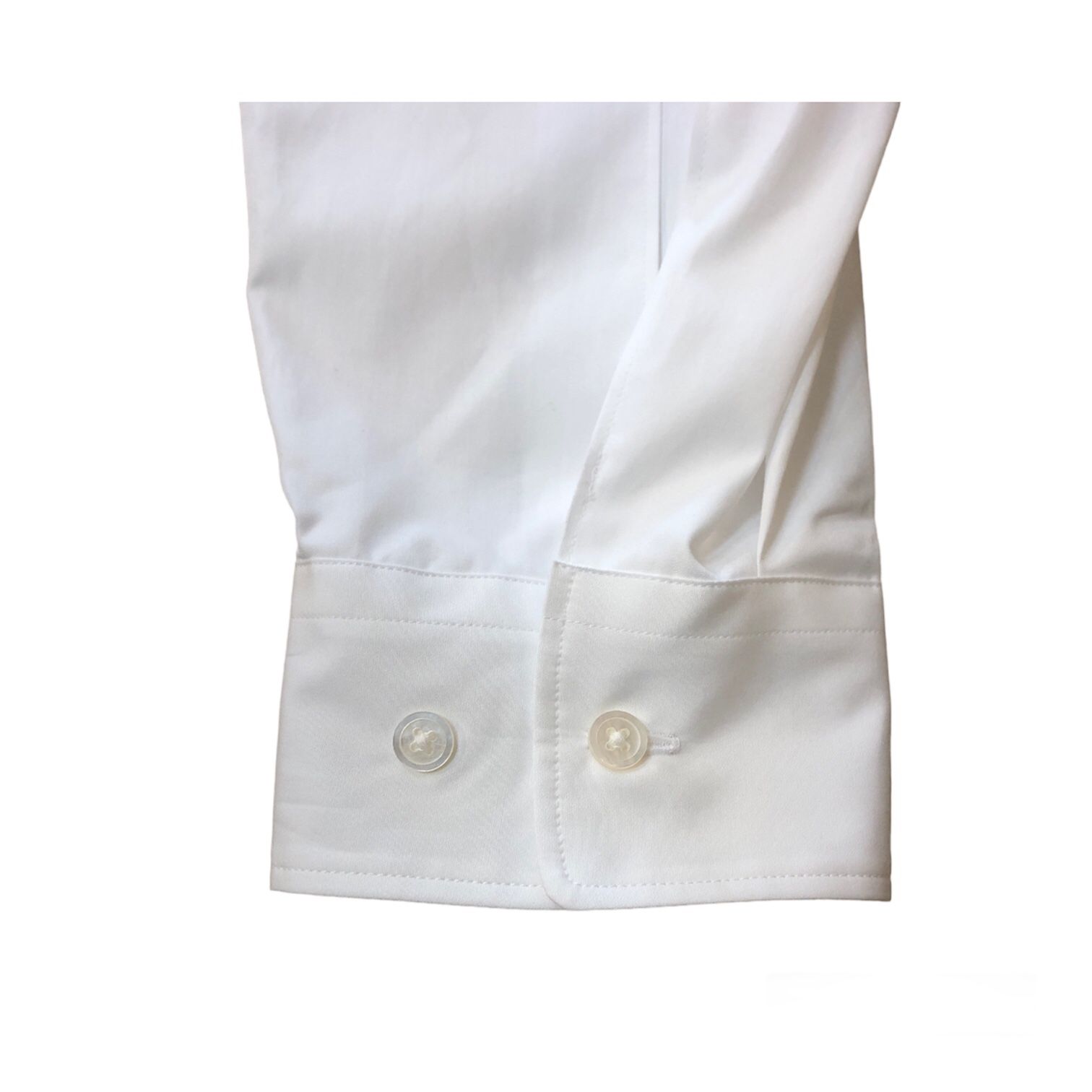 Broad box pleated sleeve shirt/シャツ/ホワイト/メンズ