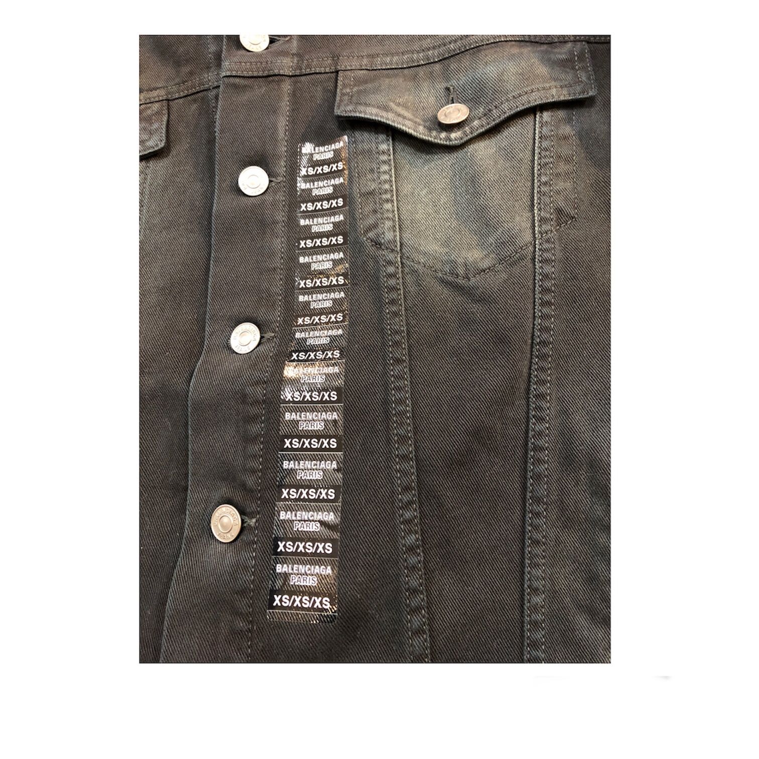 DENIM SIZE STICKER ジャケット / デニムジャケット / ブラック / メンズ
