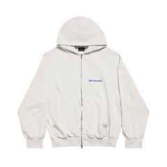 BALENCIAGA BACK ジップアップ フーディー / レギュラーフィット / ホワイト /  2025aw NEW
