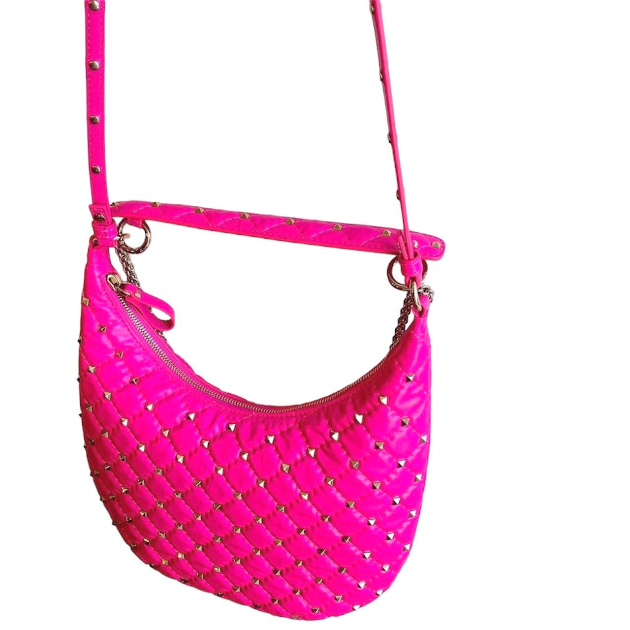 Rokc studs shoulder bag / バッグ / ショルダーバッグ / ハンドバッグ / 2way / レザー / ロックスタッズ / ピンク